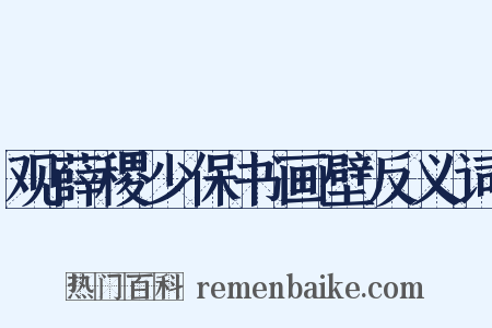 观薛稷少保书画壁反义词是什么意思的图片